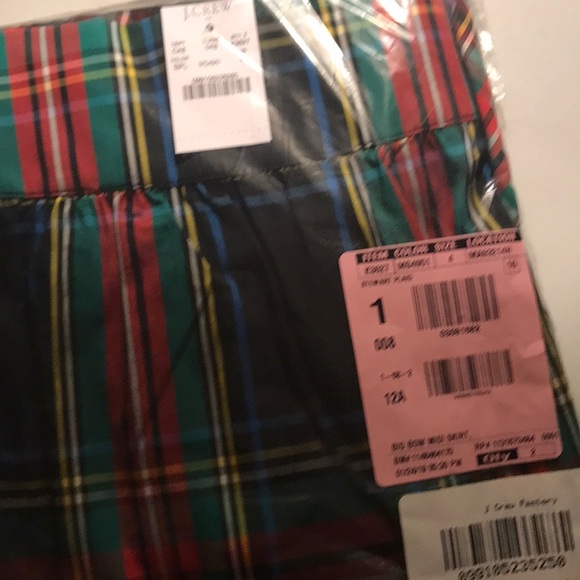 J. Crew Plaid Big Bow Midi Skirt size 6 EUC Ruffle Holiday NWT - Picture 4 of 4